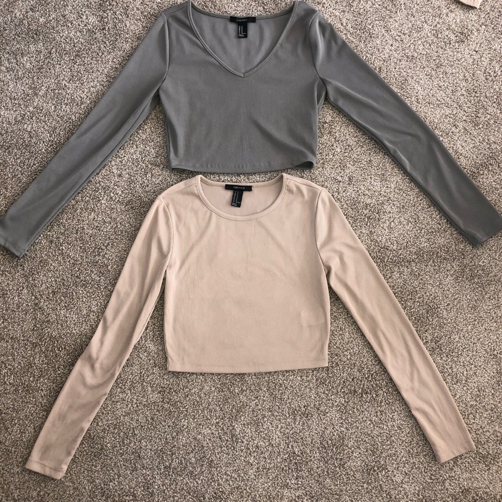 Long sleeve crop tops